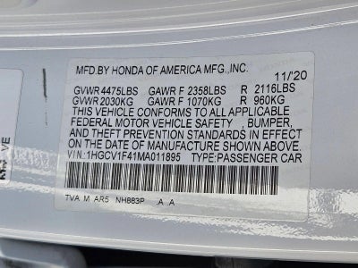 2021 Honda Accord Sedan Sport SE