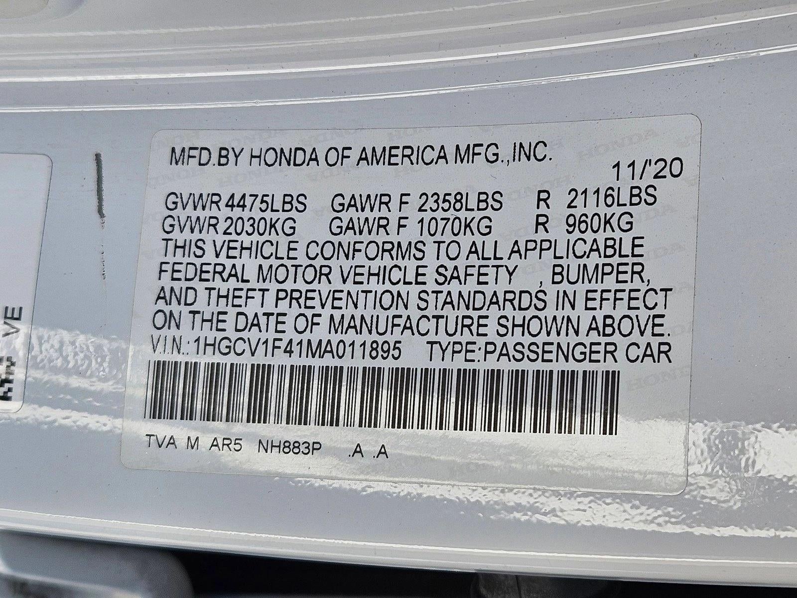 2021 Honda Accord Sedan Sport SE