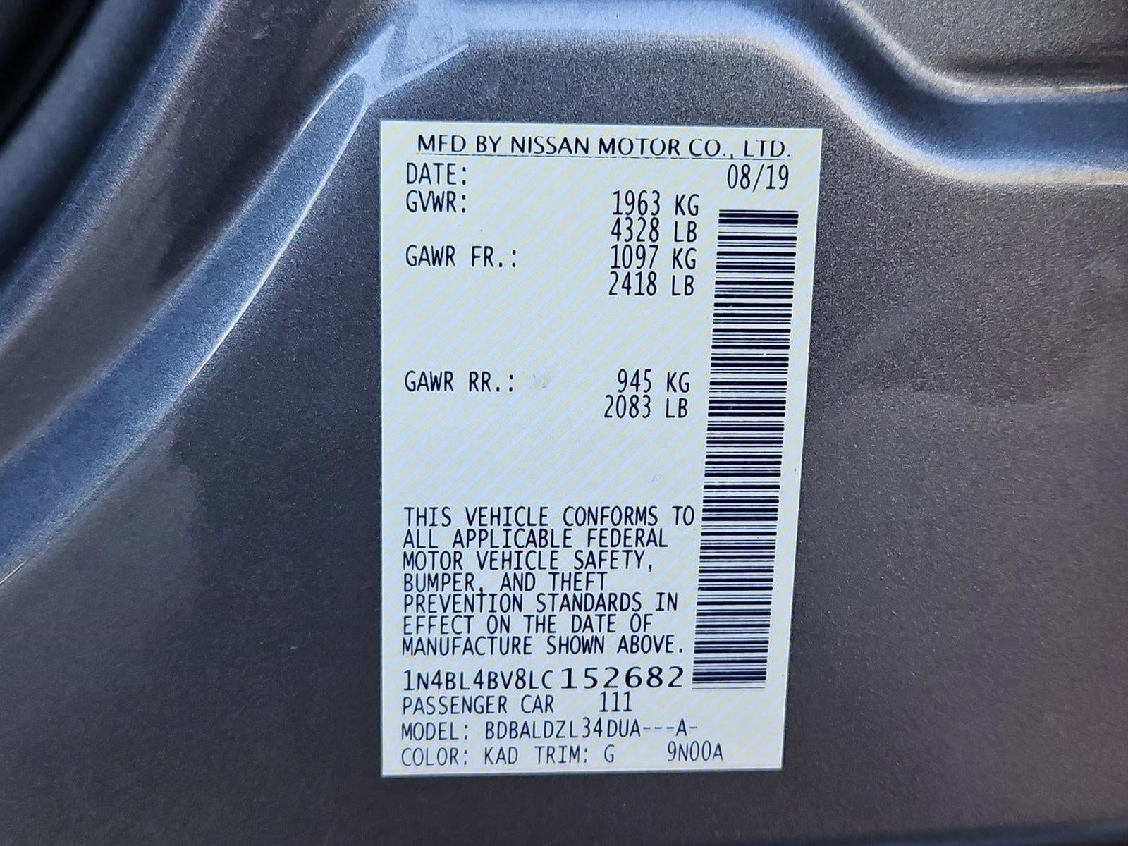2020 Nissan Altima S FWD
