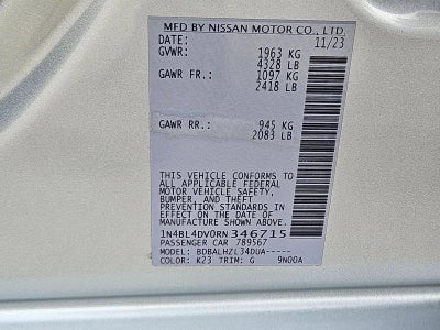 2024 Nissan Altima 2.5 SV