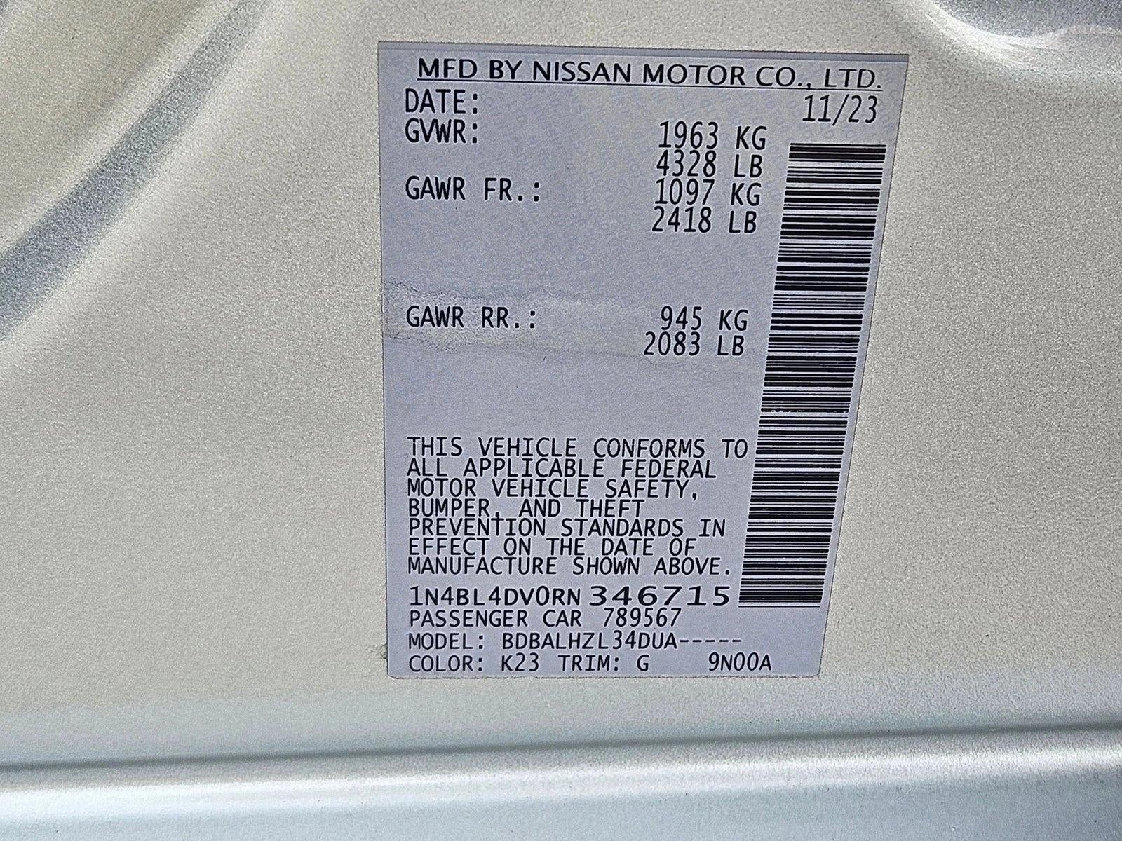 2024 Nissan Altima 2.5 SV