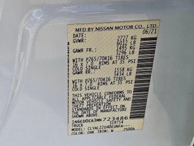 2021 Nissan Frontier Crew Cab SV 4x2