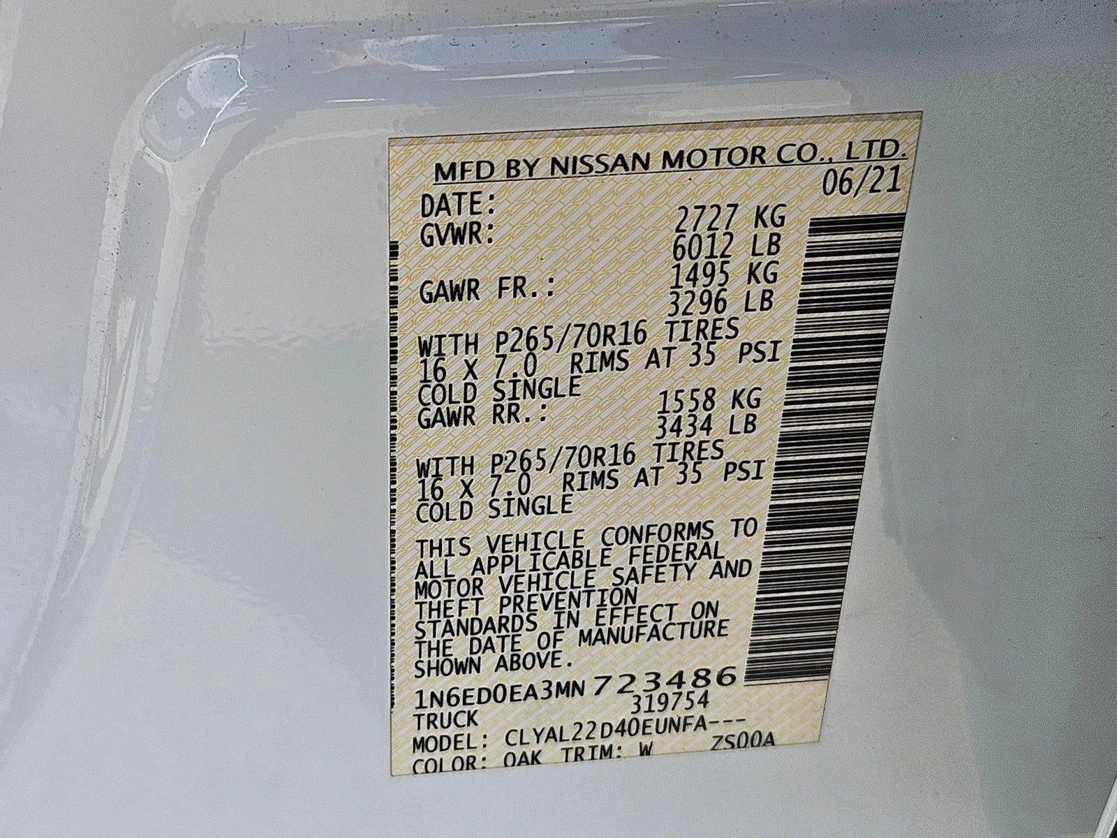 2021 Nissan Frontier Crew Cab SV 4x2