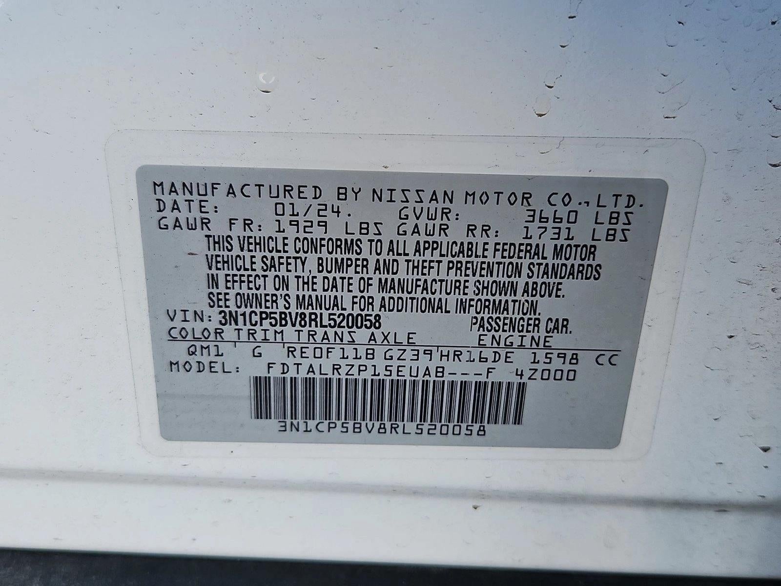2024 Nissan Kicks S Xtronic CVT