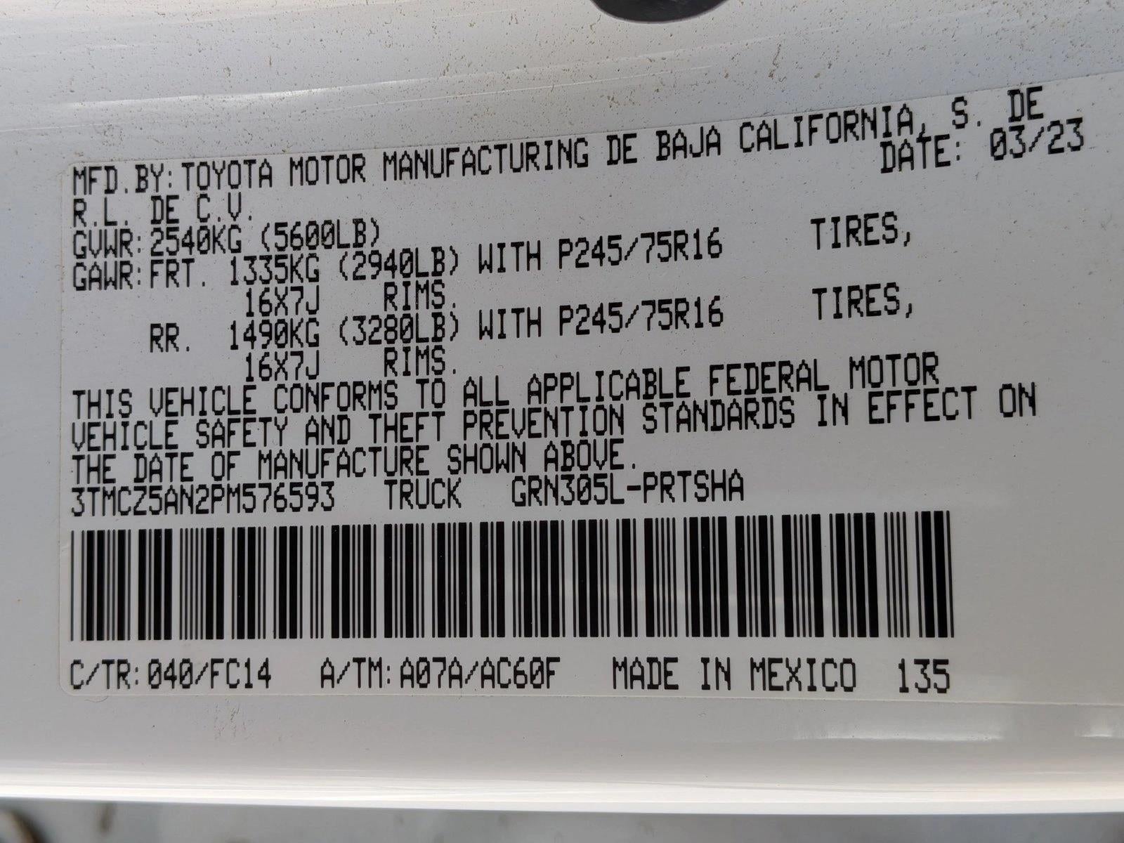 2023 Toyota Tacoma SR5 V6