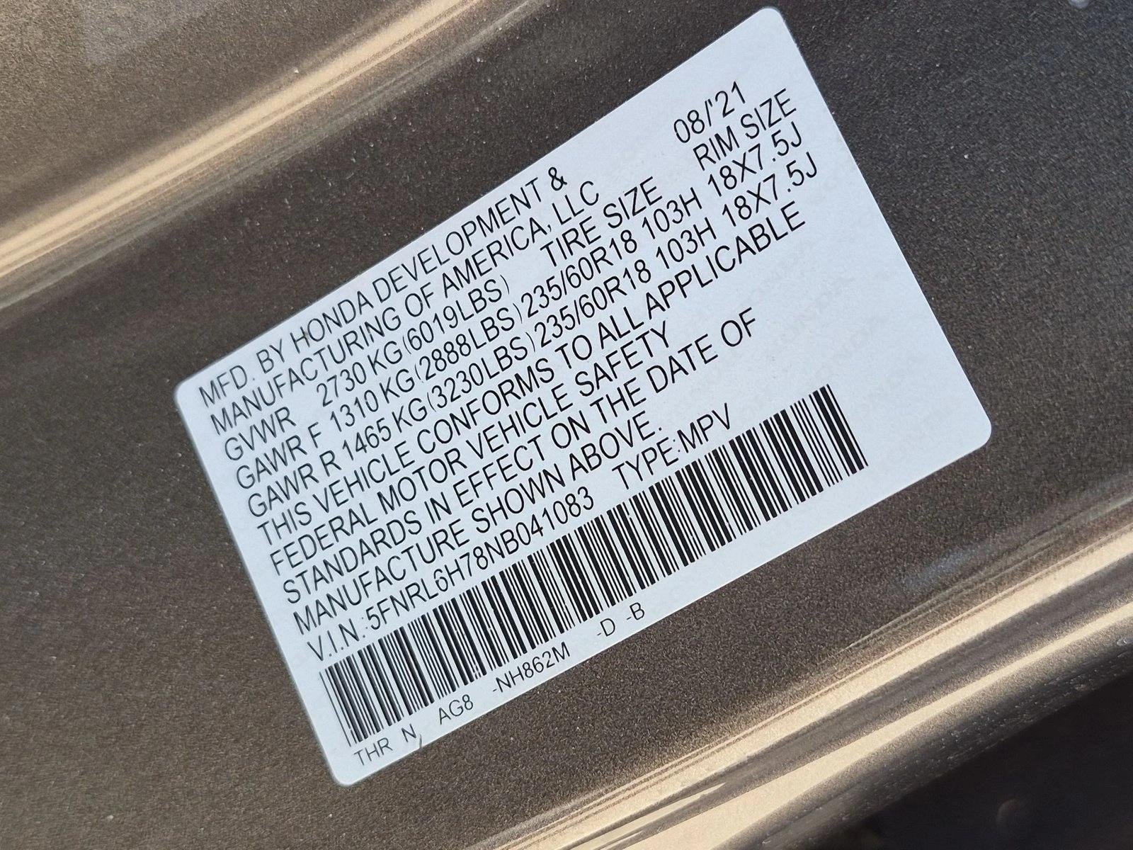 2022 Honda Odyssey EX-L