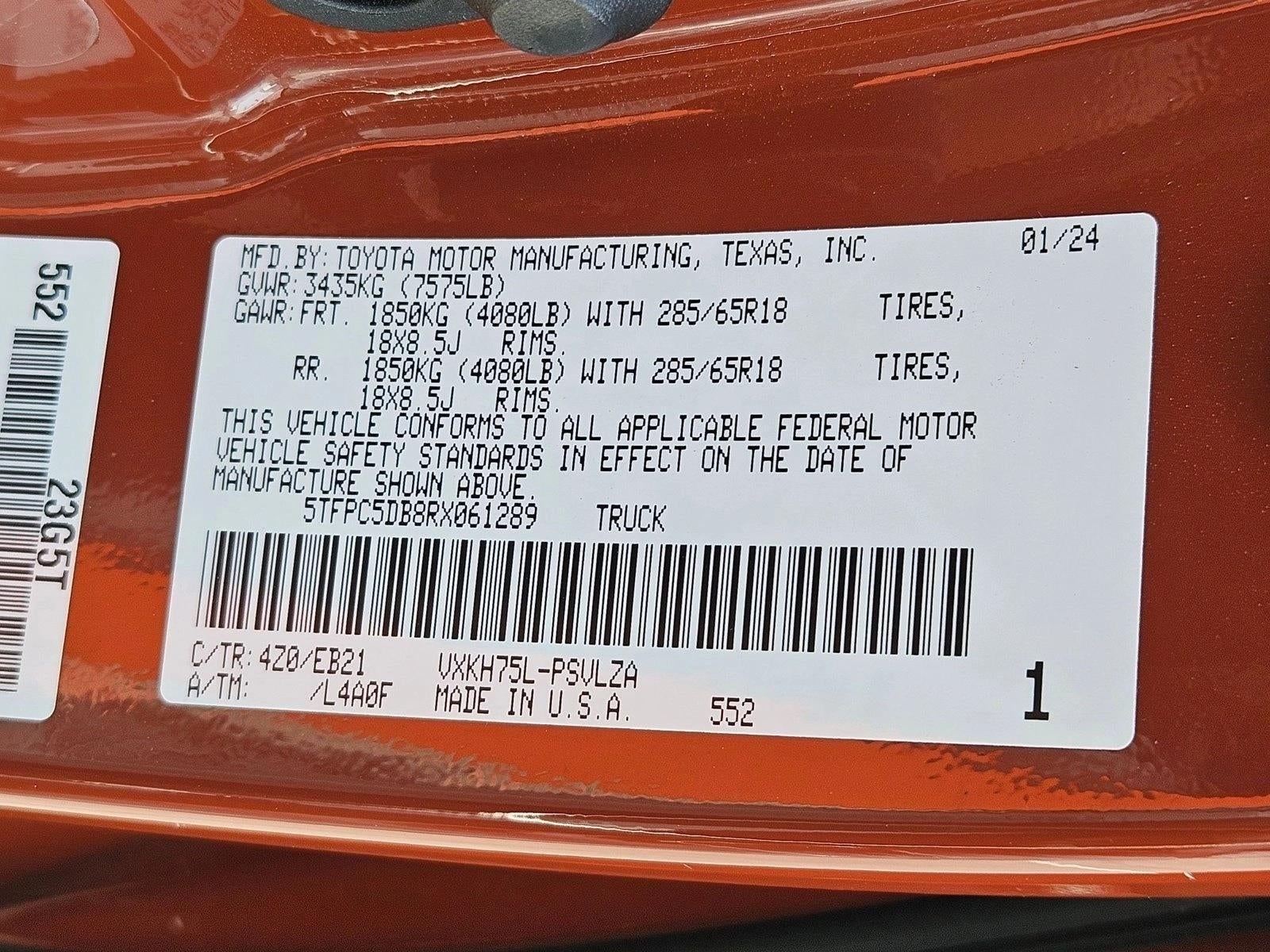 2024 Toyota Tundra Hybrid TRD Pro 4WD