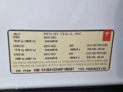 2017 Tesla Model S 100D