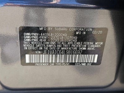2020 Subaru WRX Premium