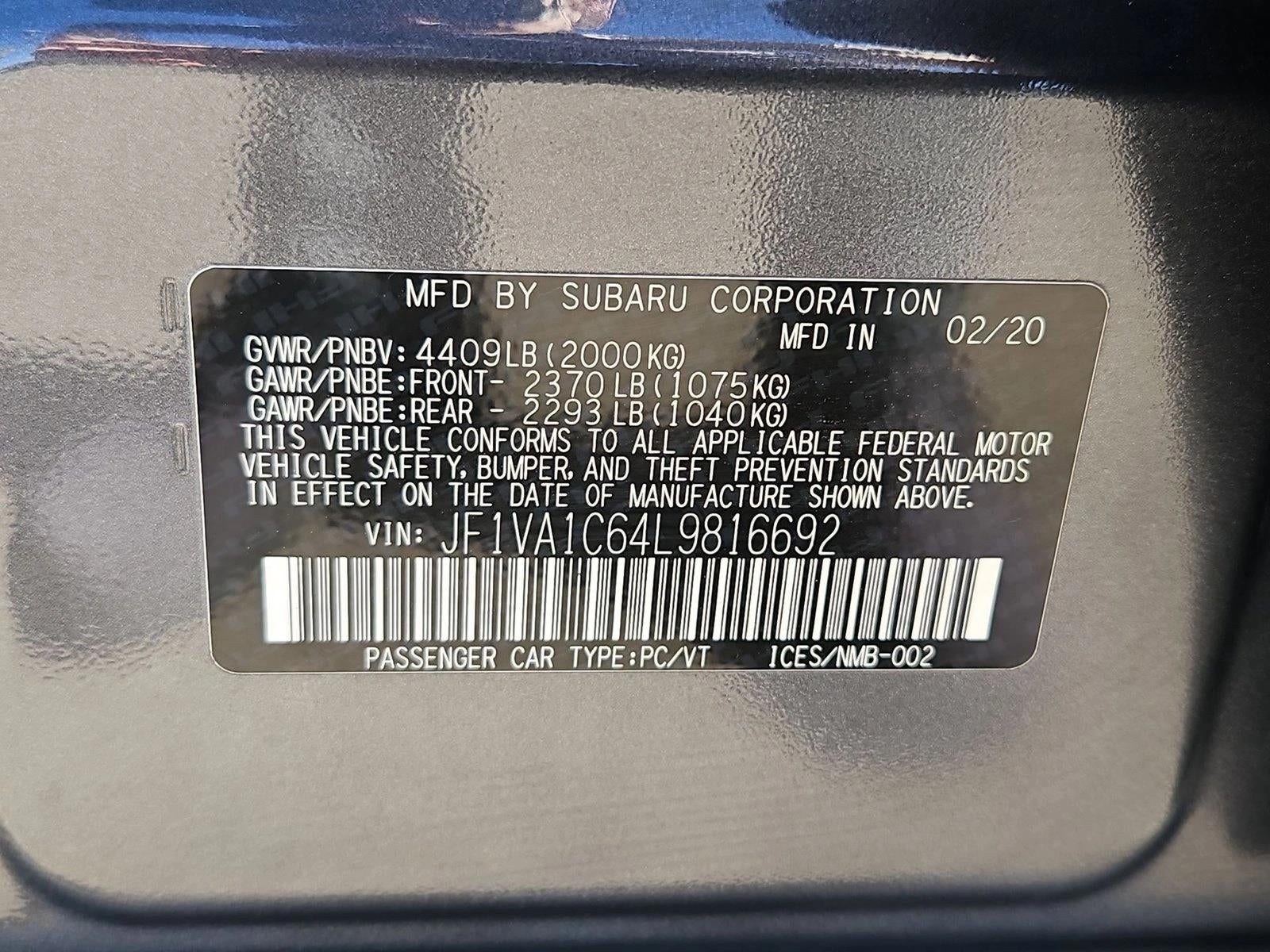 2020 Subaru WRX Premium
