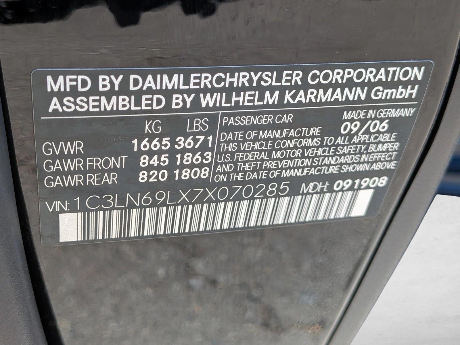 2007 Chrysler Crossfire 2dr Cpe Limited