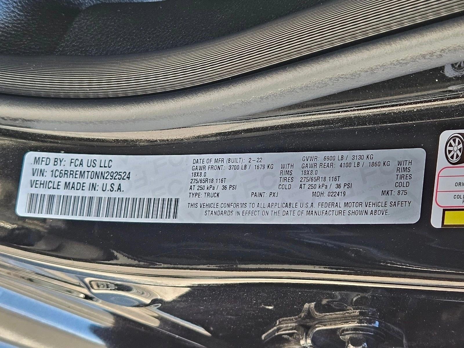 2022 RAM 1500 Big Horn 4x2 Crew Cab 6'4" Box