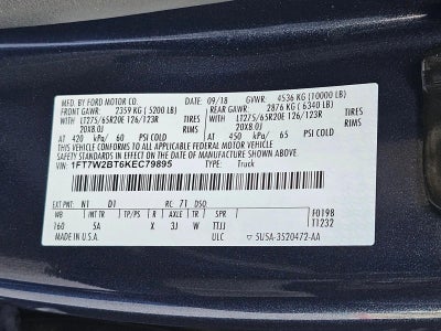 2019 Ford Super Duty F-250 SRW LARIAT 4WD Crew Cab 6.75' Box