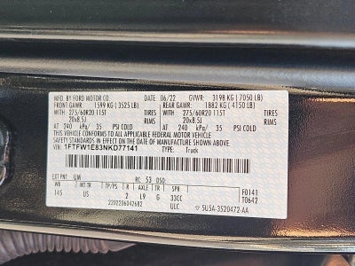 2022 Ford F-150 XLT 4WD SuperCrew 5.5' Box