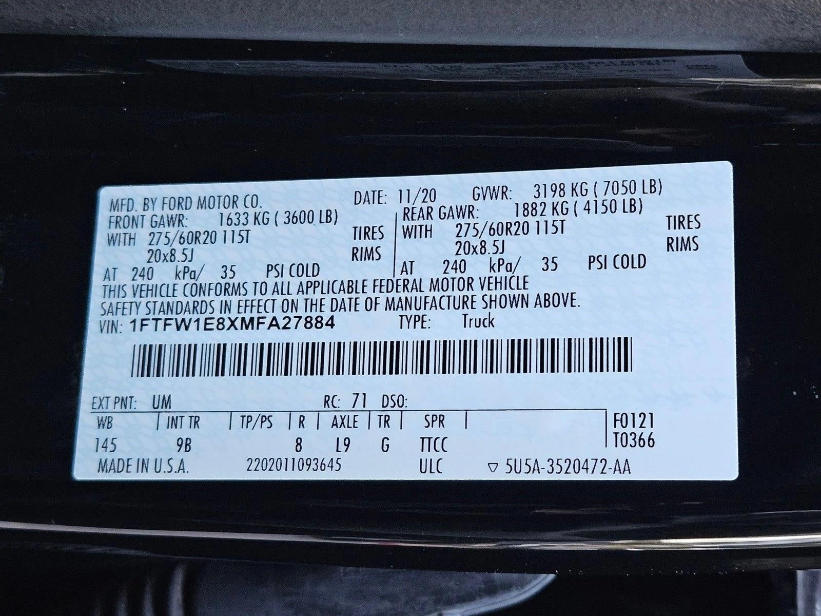 2021 Ford F-150 Platinum 4WD SuperCrew 5.5' Box