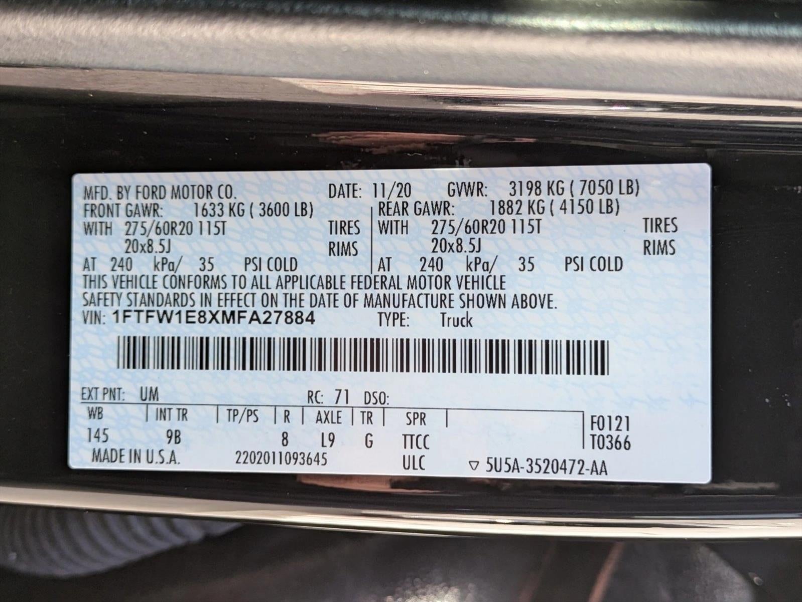 2021 Ford F-150 Platinum 4WD SuperCrew 5.5' Box