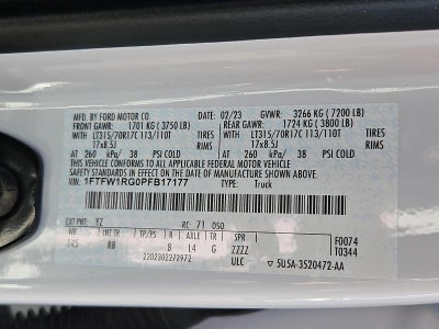2023 Ford F-150 Raptor 4WD SuperCrew 5.5' Box
