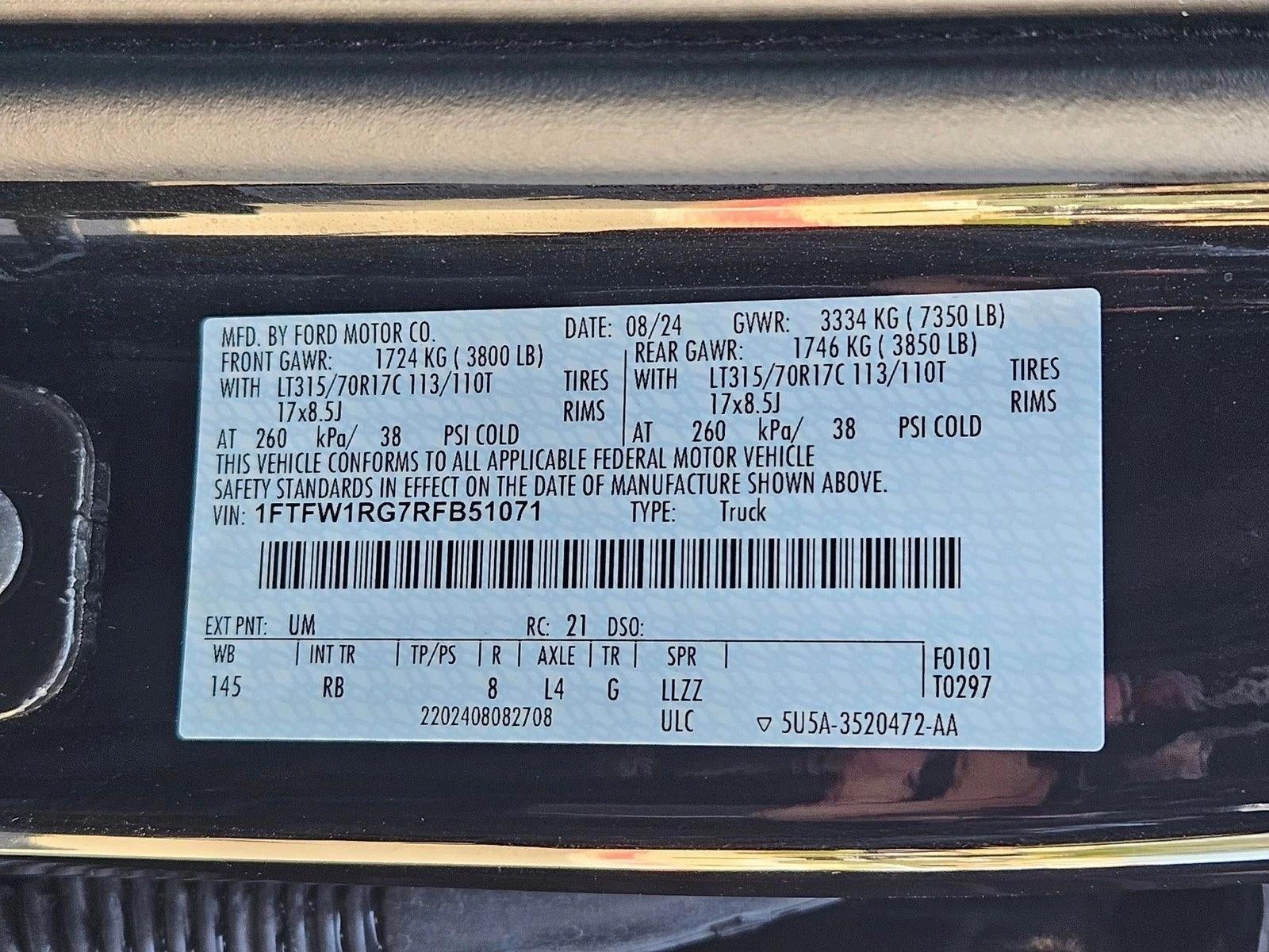 2024 Ford F-150 Raptor 4WD SuperCrew 5.5' Box