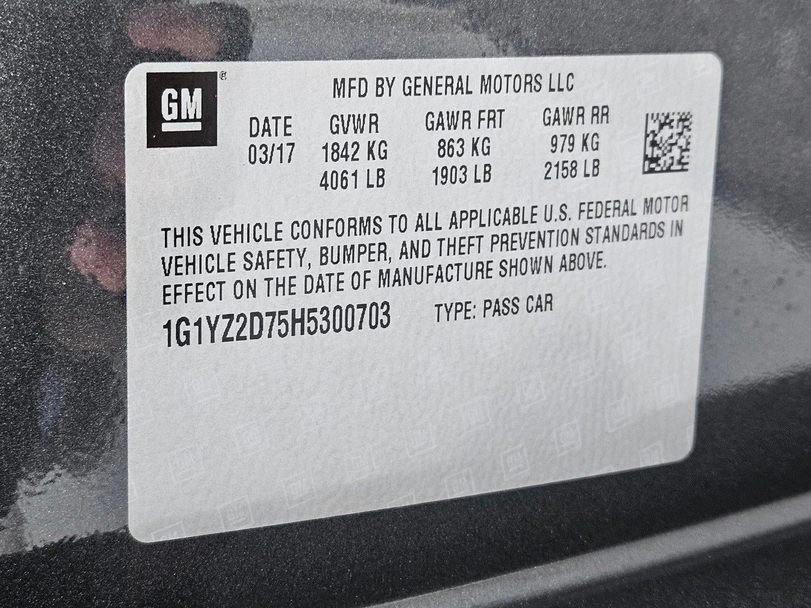 2017 Chevrolet Corvette Grand Sport Coupe 3LT