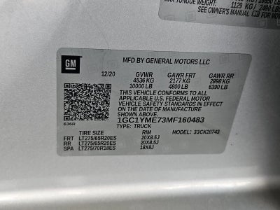 2021 Chevrolet Silverado 2500 HD Crew Cab Standard Box 4-Wheel Drive Custom