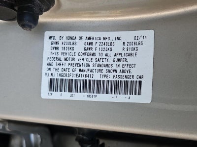 2014 Honda Accord Sedan LX CVT PZEV