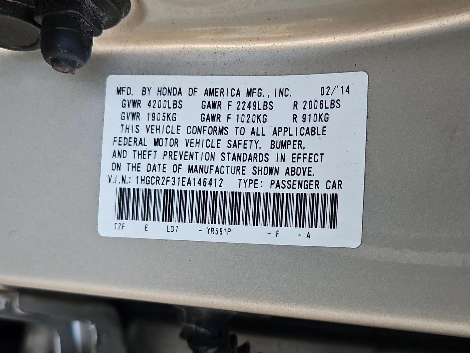 2014 Honda Accord Sedan LX CVT PZEV