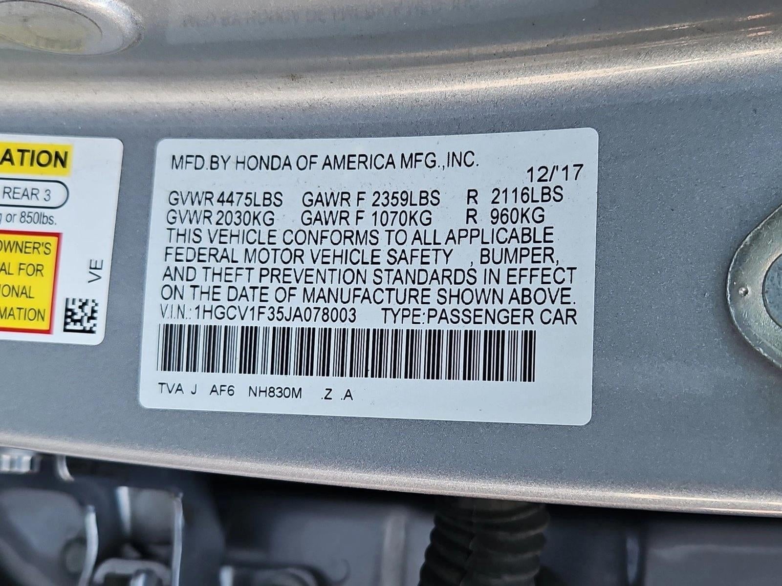 2018 Honda Accord Sedan Sport 1.5T CVT