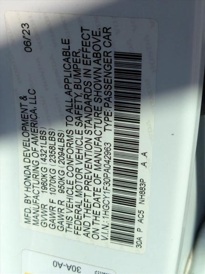 2023 Honda Accord Sedan EX CVT