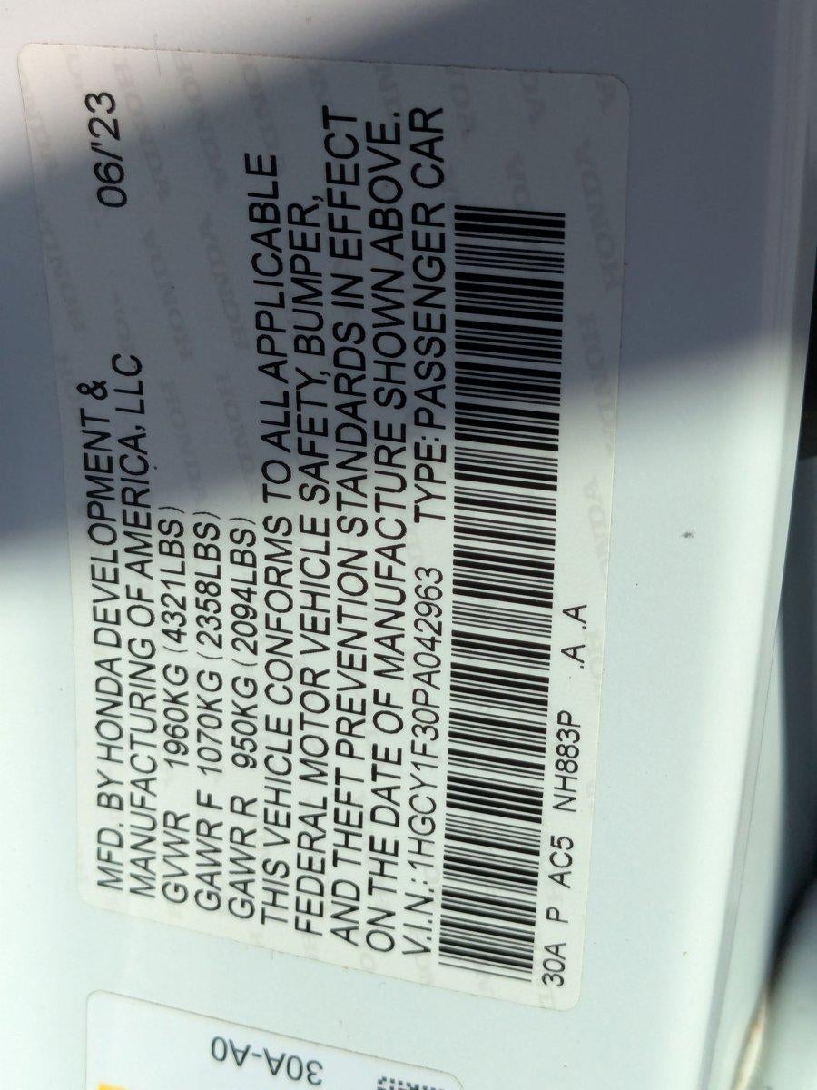 2023 Honda Accord Sedan EX CVT