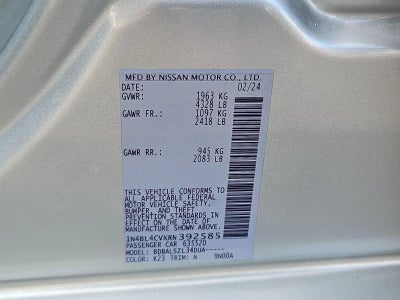 2024 Nissan Altima 2.5 SR Sedan
