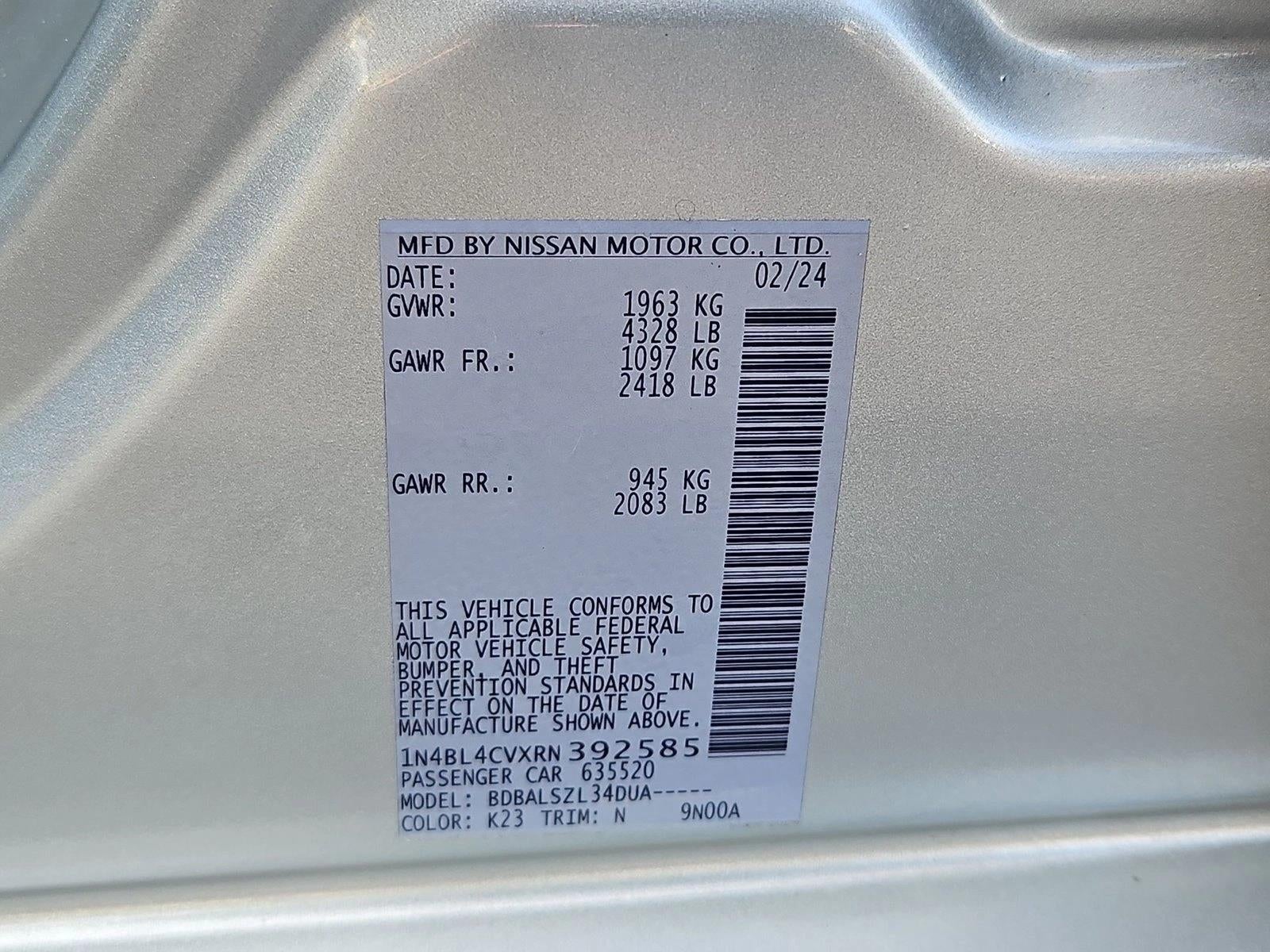 2024 Nissan Altima 2.5 SR Sedan