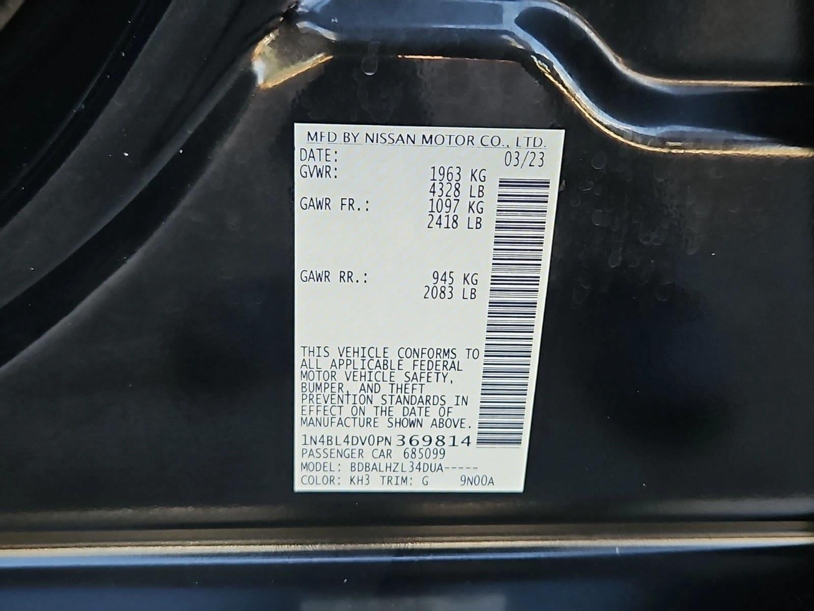 2023 Nissan Altima 2.5 SV Sedan