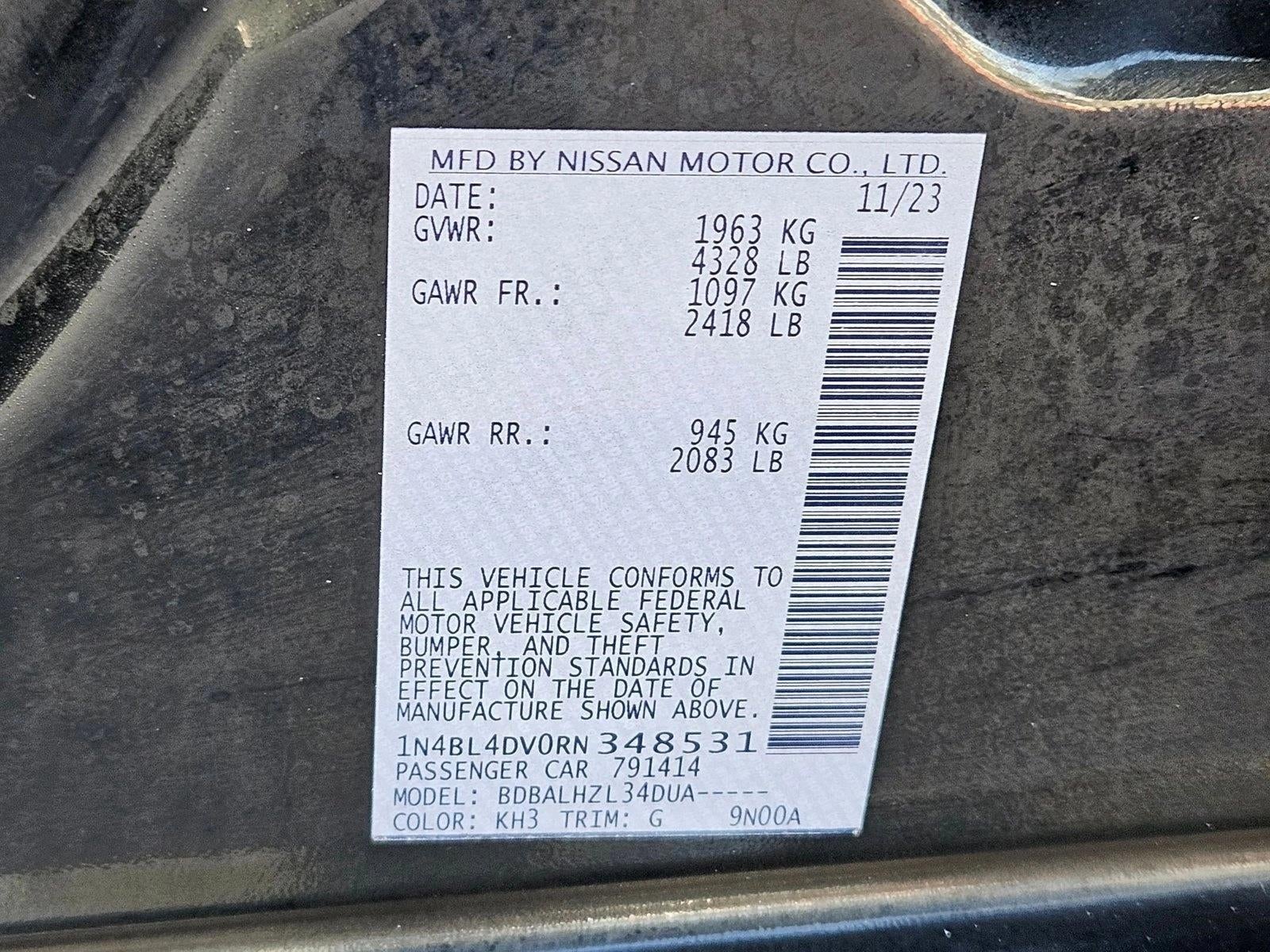 2024 Nissan Altima 2.5 SV Sedan