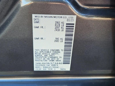 2023 Nissan Altima 2.5 SV Sedan