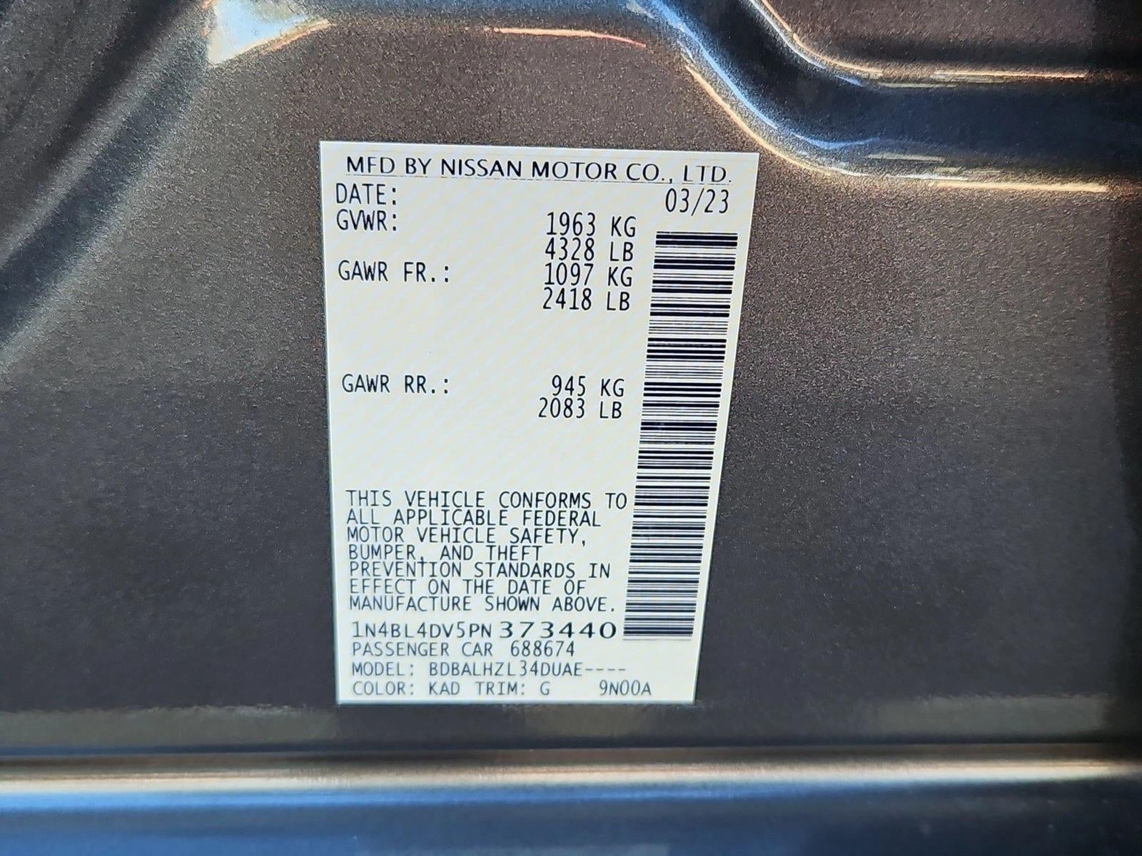 2023 Nissan Altima 2.5 SV Sedan