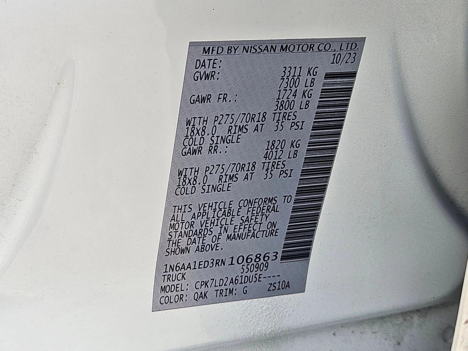 2024 Nissan Titan 4x4 Crew Cab PRO-4X