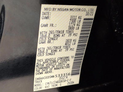 2021 Nissan Titan 4x4 Crew Cab SV