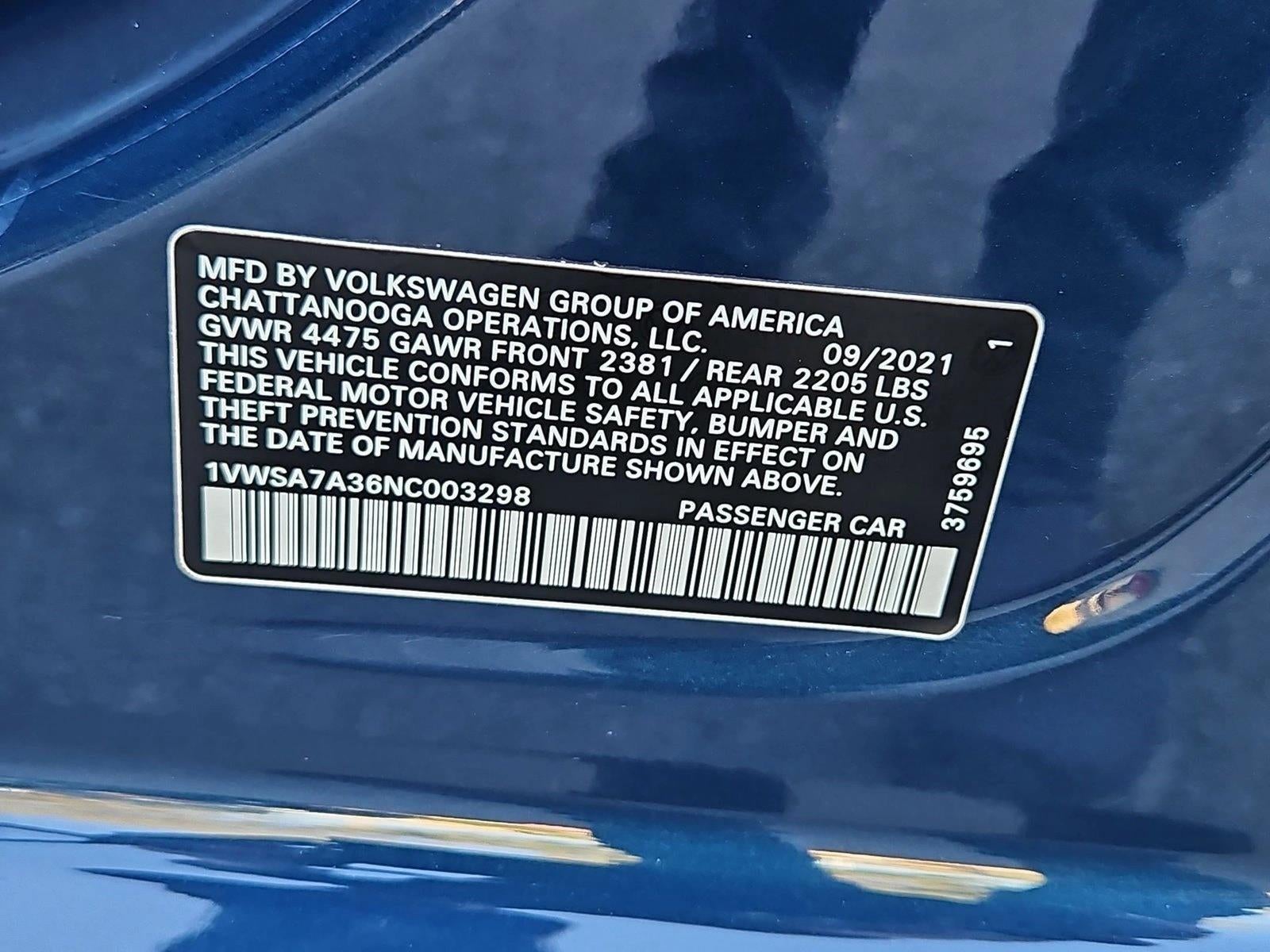 2022 Volkswagen Passat 2.0T SE Auto