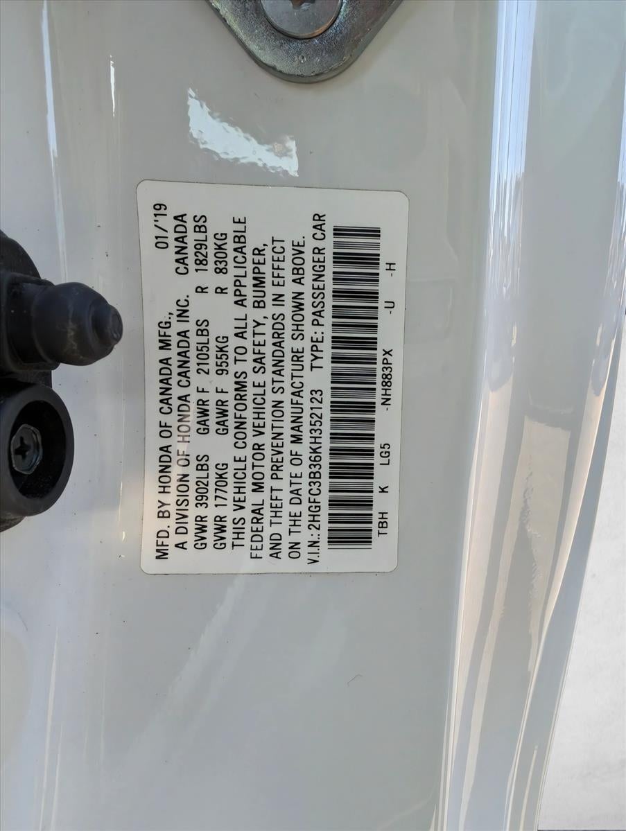 2019 Honda Civic Coupe EX CVT