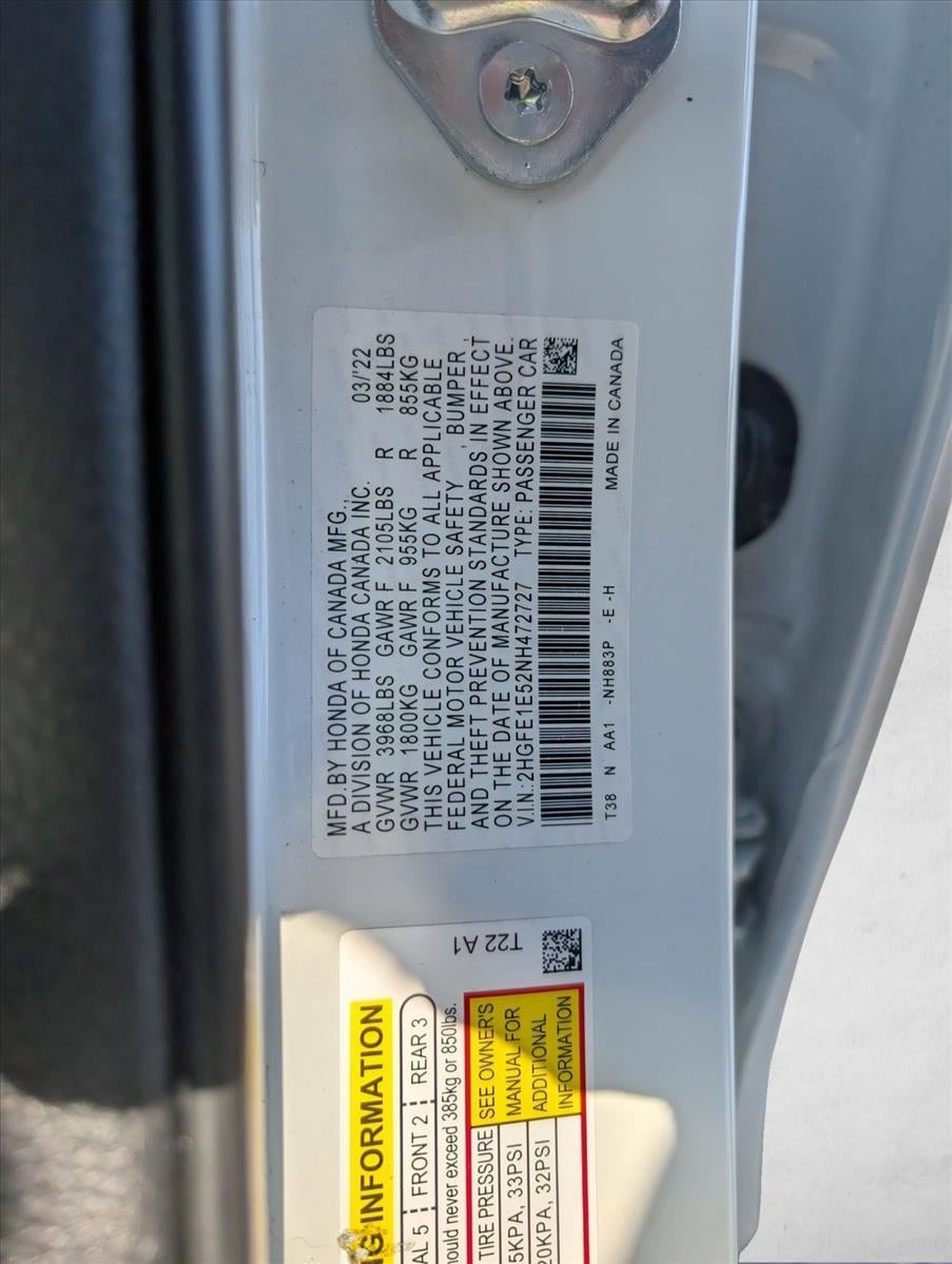 2022 Honda Civic Si Si Manual Sedan