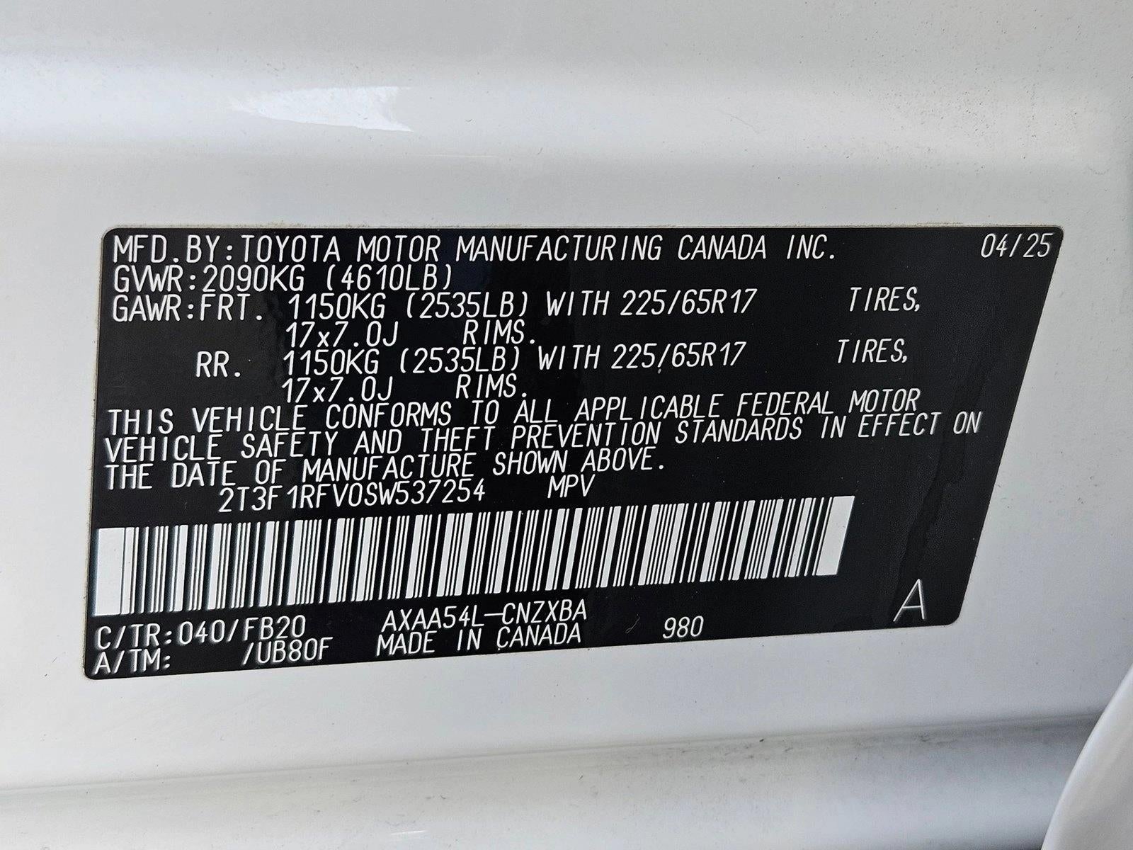 2025 Toyota RAV4 LE AWD (Natl)