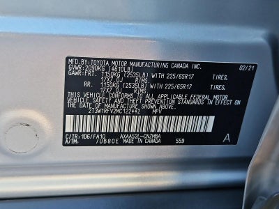 2021 Toyota RAV4 XLE FWD (Natl)
