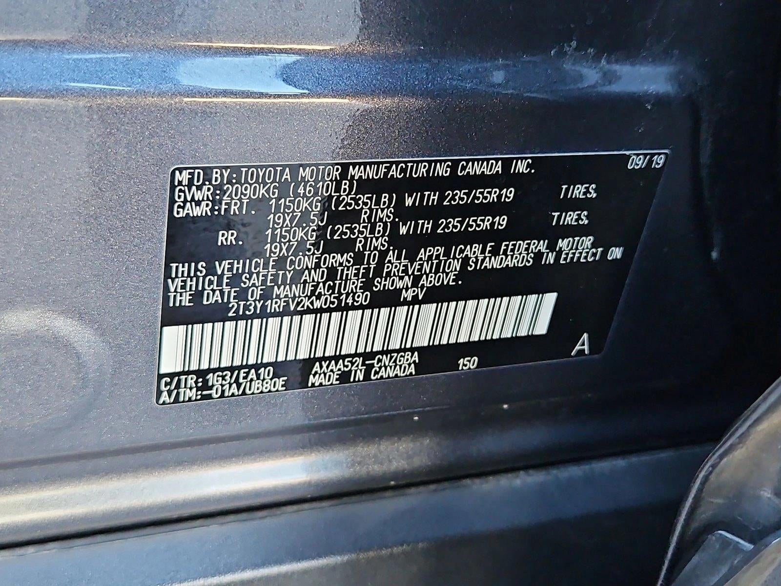 2019 Toyota RAV4 Limited FWD (Natl)