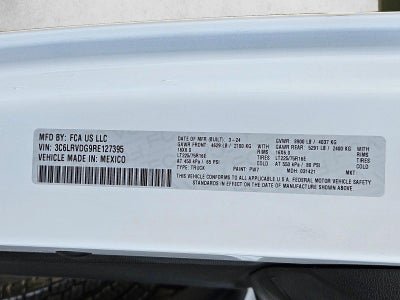 2024 RAM ProMaster Cargo Van Tradesman 2500 High Roof 159" WB