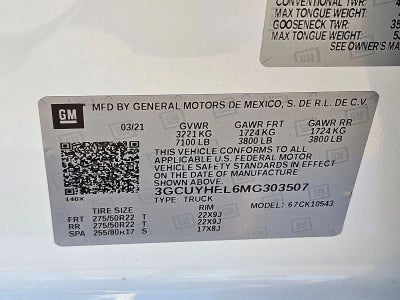 2021 Chevrolet Silverado 1500 Crew Cab Short Box 4-Wheel Drive High Country