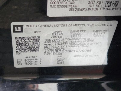 2021 GMC Sierra 1500 Crew Cab Short Box 4-Wheel Drive SLT