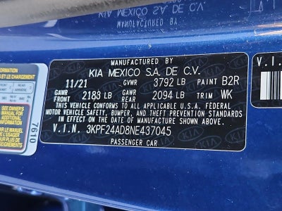 2022 Kia Forte LXS IVT