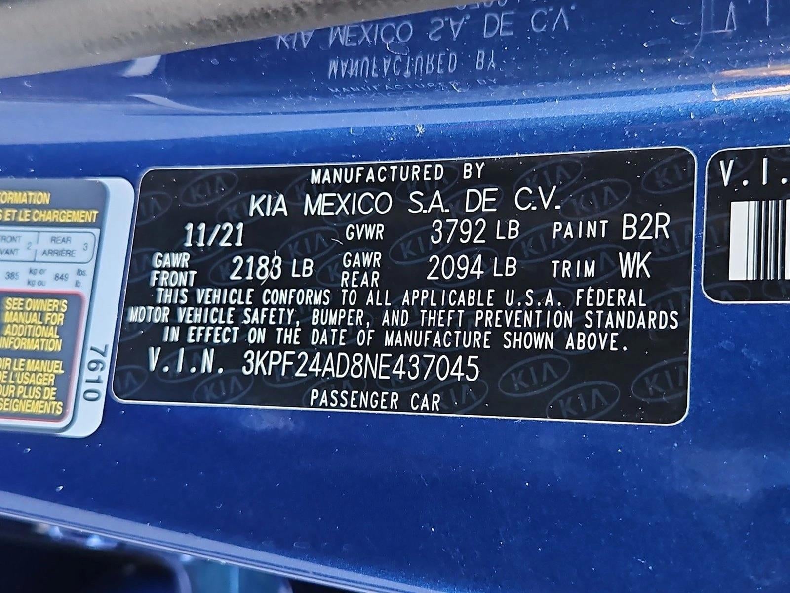 2022 Kia Forte LXS IVT