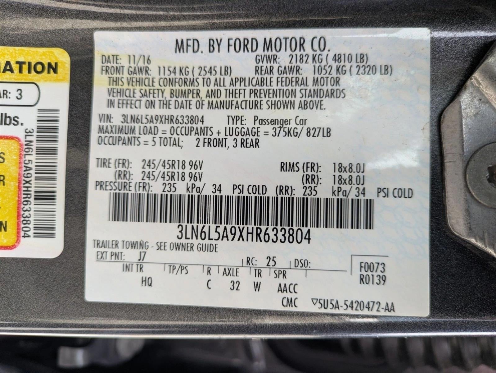 2017 Lincoln MKZ Premiere FWD
