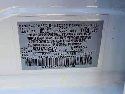 2025 Nissan Sentra SV CVT